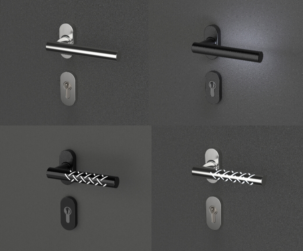 Round door handles