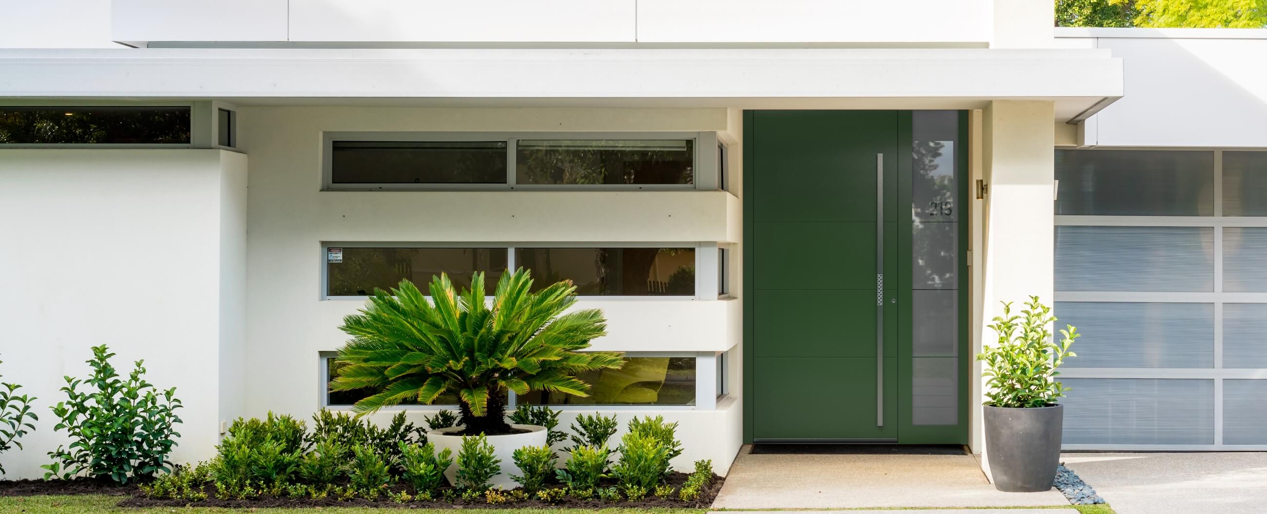 Beautiful green front door