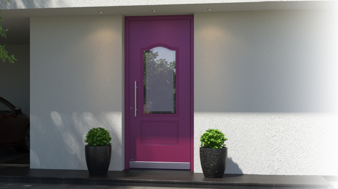 Beautiful purple coloured doors