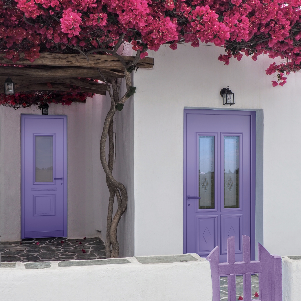 Purple entrances designs