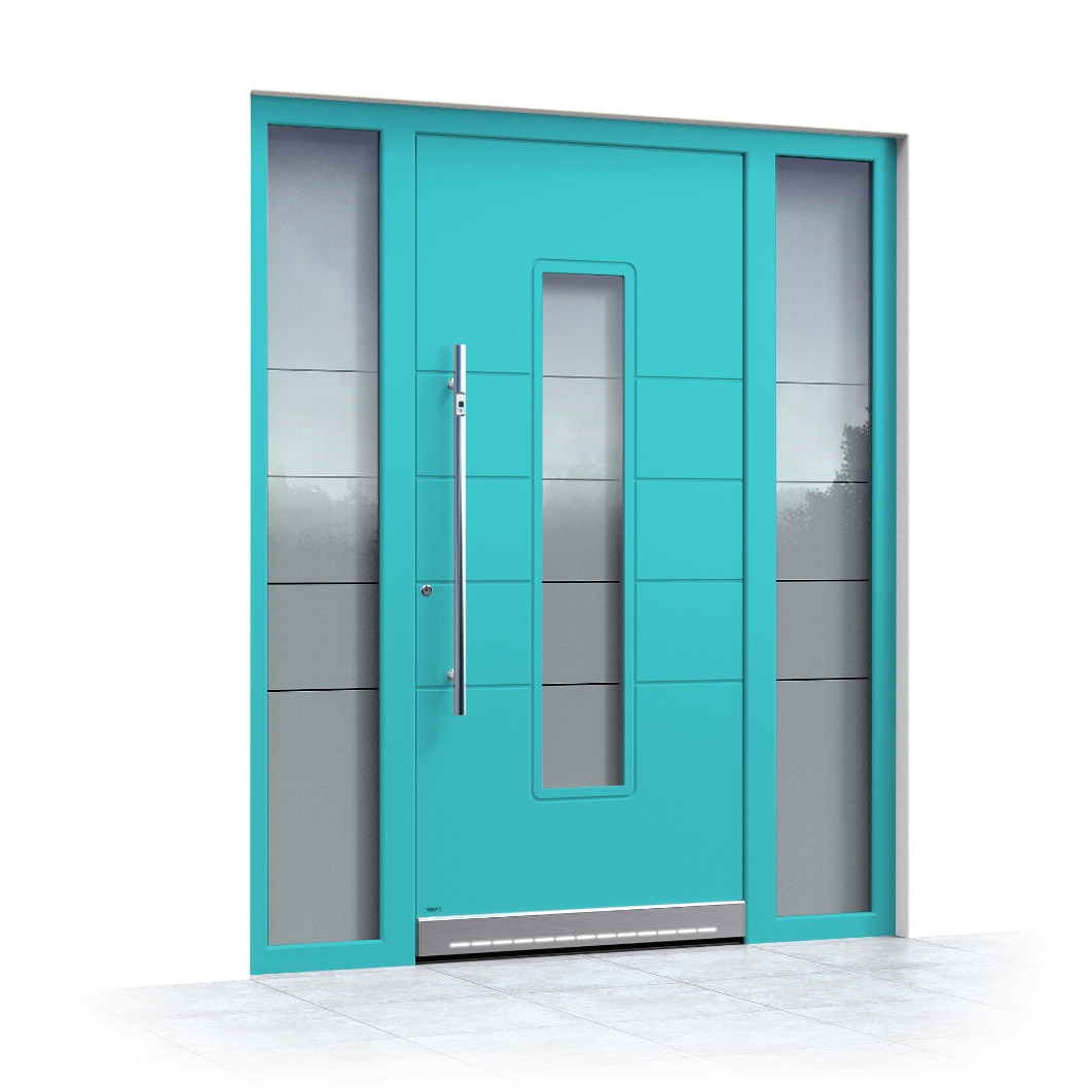 Turquoise front doors