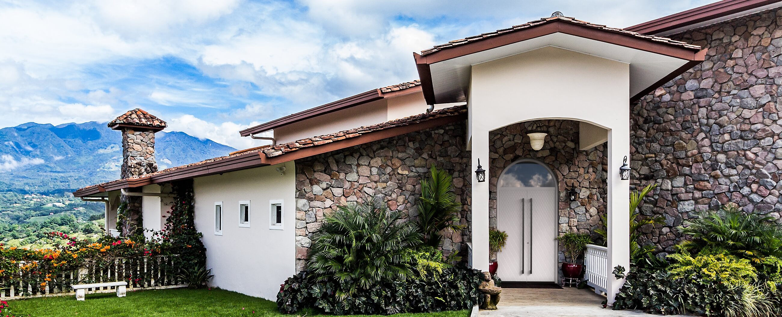 Lovely white front door