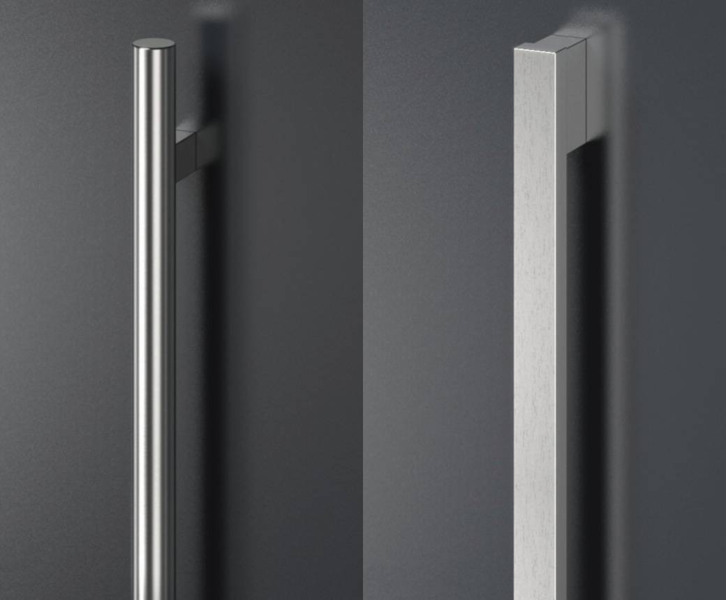 Round and rectangular handle shapes