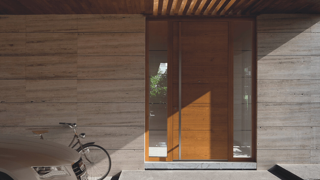 Oak - a great choice for modern front doors
