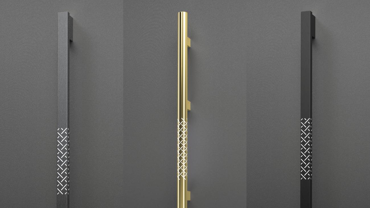 The handle with luminous pattern