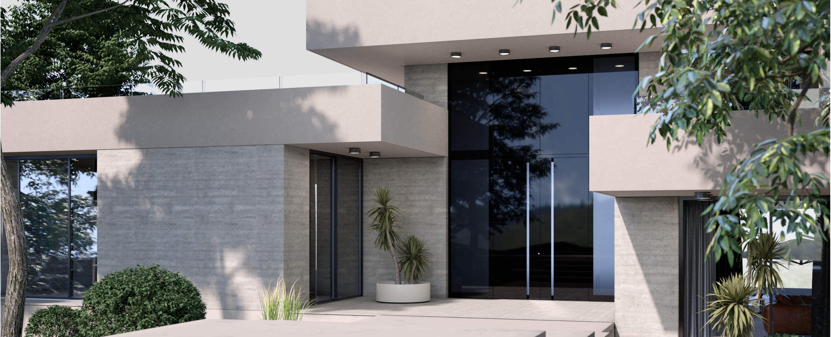 Glass front doors